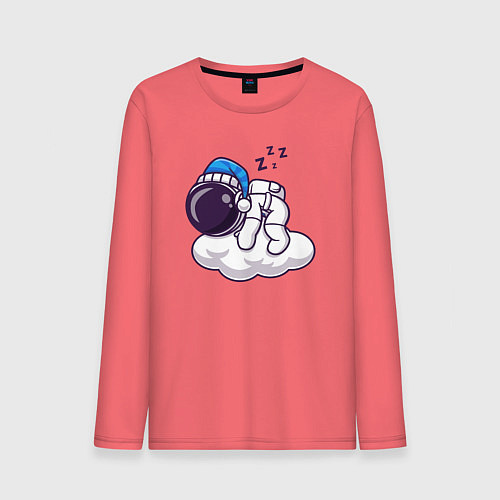 Мужской лонгслив Сон на облаке / Коралловый – фото 1