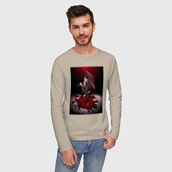 Лонгслив хлопковый мужской Re:Zero Субару Нацуки, цвет: миндальный — фото 2