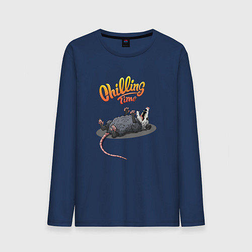 Мужской лонгслив Possum / Тёмно-синий – фото 1