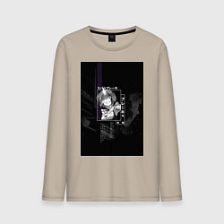 Лонгслив хлопковый мужской Горничная Рем, цвет: миндальный