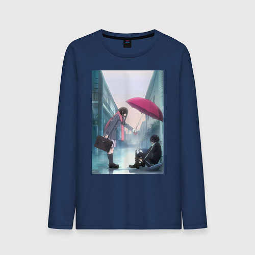 Мужской лонгслив Хиёри Ики Ято / Тёмно-синий – фото 1