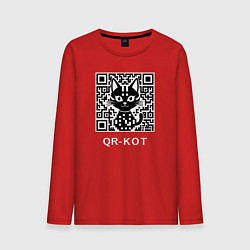 Мужской лонгслив QR-кот