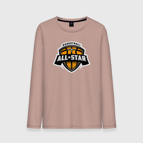 Мужской лонгслив All-star basket / Пыльно-розовый – фото 1
