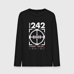 Лонгслив хлопковый мужской Front 242 - Tyrany for you, цвет: черный