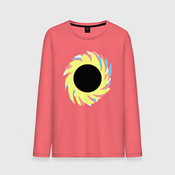 Лонгслив хлопковый мужской Простая червоточина, цвет: коралловый