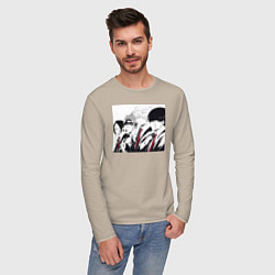 Лонгслив хлопковый мужской Магия и мускулы Ланс Краун, цвет: миндальный — фото 2