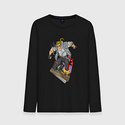 Лонгслив хлопковый мужской Comixdude, цвет: черный