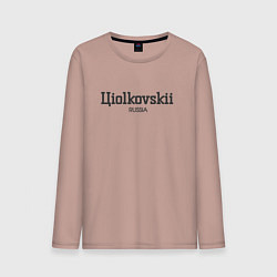 Лонгслив хлопковый мужской Цiolkovskii - циолковский, цвет: пыльно-розовый