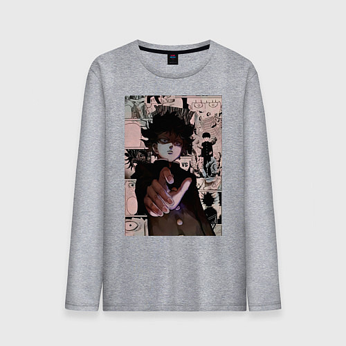 Мужской лонгслив Моб Психо 100 Рицу Кагэяма Шигэо Кагэяма / Меланж – фото 1