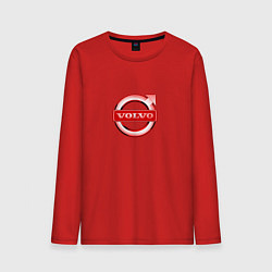 Мужской лонгслив Volvo red logo