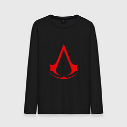 Лонгслив хлопковый мужской Red logo of assassins, цвет: черный