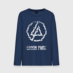 Лонгслив хлопковый мужской Линкин Парк рок, цвет: тёмно-синий