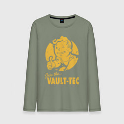 Лонгслив хлопковый мужской Vault boy like print, цвет: авокадо
