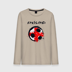 Лонгслив хлопковый мужской Football England, цвет: миндальный