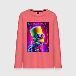 Мужской лонгслив Cyber Bart - neon glow fantasy
