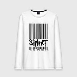 Лонгслив хлопковый мужской Группа Slipknot, цвет: белый