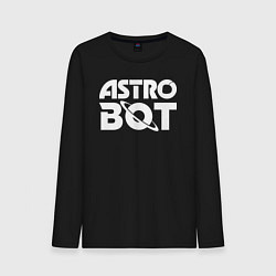 Лонгслив хлопковый мужской Astro bot logo, цвет: черный