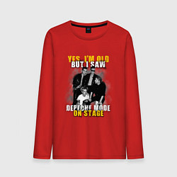 Лонгслив хлопковый мужской Depeche Mode - On stage, цвет: красный