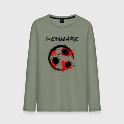 Лонгслив хлопковый мужской Сборная Дании, цвет: авокадо
