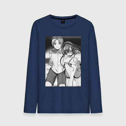 Мужской лонгслив Реинкарнация безработного Эрис Бореас Грейрат Руде / Тёмно-синий – фото 1