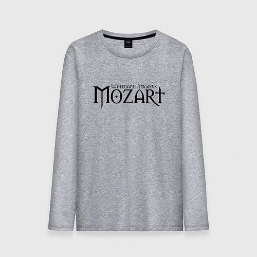 Мужской лонгслив Моцарт чёрный / Меланж – фото 1