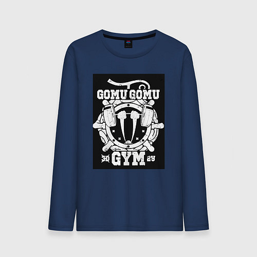 Мужской лонгслив Ван-Пис Луффи Монки Д плод / Тёмно-синий – фото 1