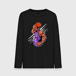 Лонгслив хлопковый мужской Vince Carter dunker, цвет: черный