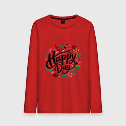 Мужской лонгслив Happy day с цветами
