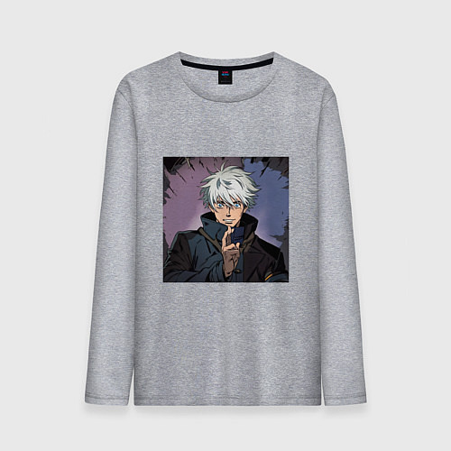 Мужской лонгслив Годжо / Меланж – фото 1