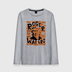 Лонгслив хлопковый мужской Rodger Waters Pink Floyd рок, цвет: меланж