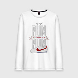 Лонгслив хлопковый мужской Forrest Gump - run Forrest run, цвет: белый