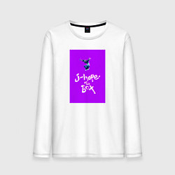 Лонгслив хлопковый мужской J-hope in the box - K-pop, цвет: белый