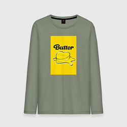 Лонгслив хлопковый мужской Butter масло, цвет: авокадо