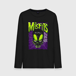 Лонгслив хлопковый мужской Misfits rock band, цвет: черный