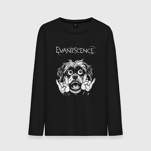 Мужской лонгслив Evanescence rock dog / Черный – фото 1
