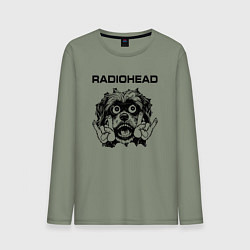 Лонгслив хлопковый мужской Radiohead - rock dog, цвет: авокадо