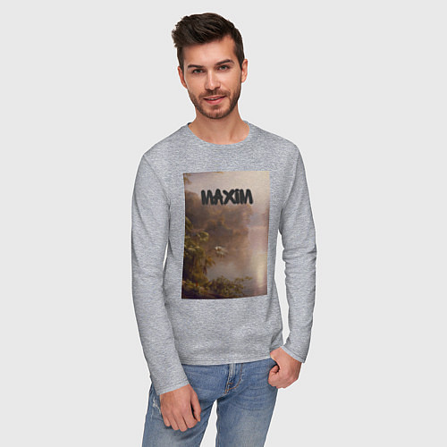 Мужской лонгслив Maxim тропический залив / Меланж – фото 3