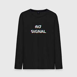 Лонгслив хлопковый мужской No signal neon, цвет: черный