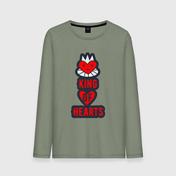Лонгслив хлопковый мужской Король сердец, цвет: авокадо