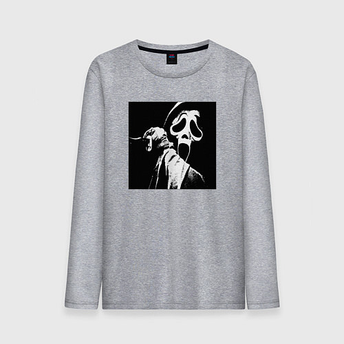 Мужской лонгслив Крик с ножом / Меланж – фото 1