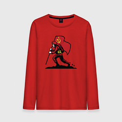 Лонгслив хлопковый мужской Солдат СССР, цвет: красный