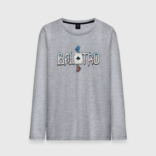 Мужской лонгслив Balatro logotype / Меланж – фото 1