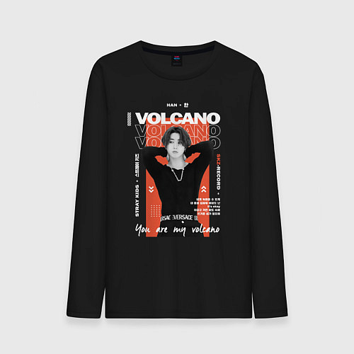 Мужской лонгслив Stray kids Han volcano / Черный – фото 1