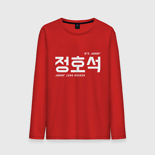 Мужской лонгслив Чон Хосок bts / Красный – фото 1