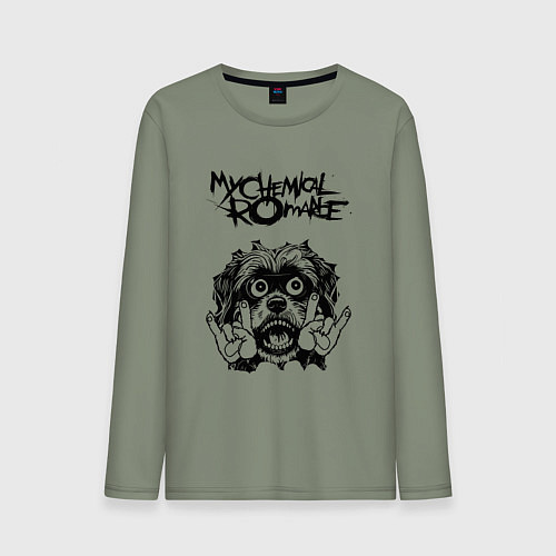 Мужской лонгслив My Chemical Romance - rock dog / Авокадо – фото 1