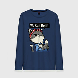 Мужской лонгслив We can do it - cat