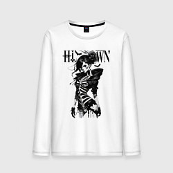 Лонгслив хлопковый мужской Обворожительная ведьма - хэллоуин, цвет: белый