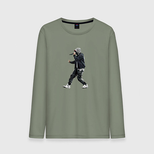 Мужской лонгслив Eminem is live / Авокадо – фото 1