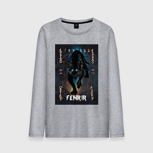 Мужской лонгслив Fenrir black vinyl / Меланж – фото 1