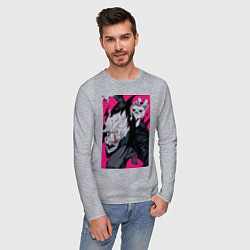 Лонгслив хлопковый мужской Дандадан Кэн Такакура, цвет: меланж — фото 2